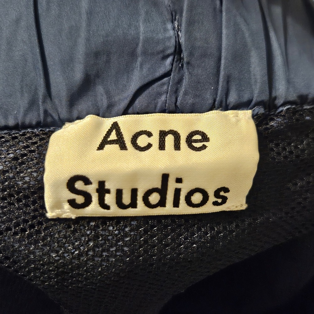 Acne Studios Perry Nylon Face Patch Swim Shorts Navy Blue Mens Size Medium - Picture 5 of 10